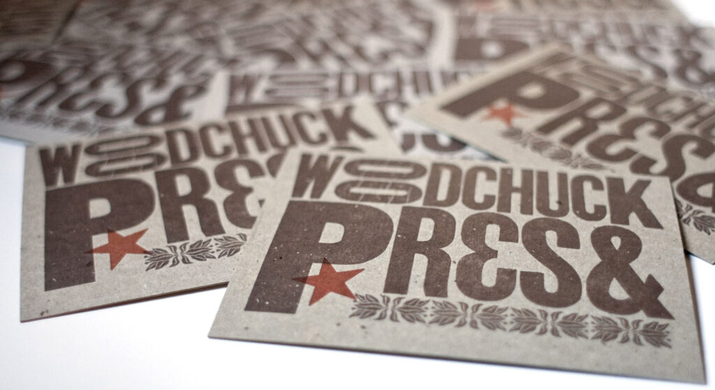 designSimple print work letterpress postcard