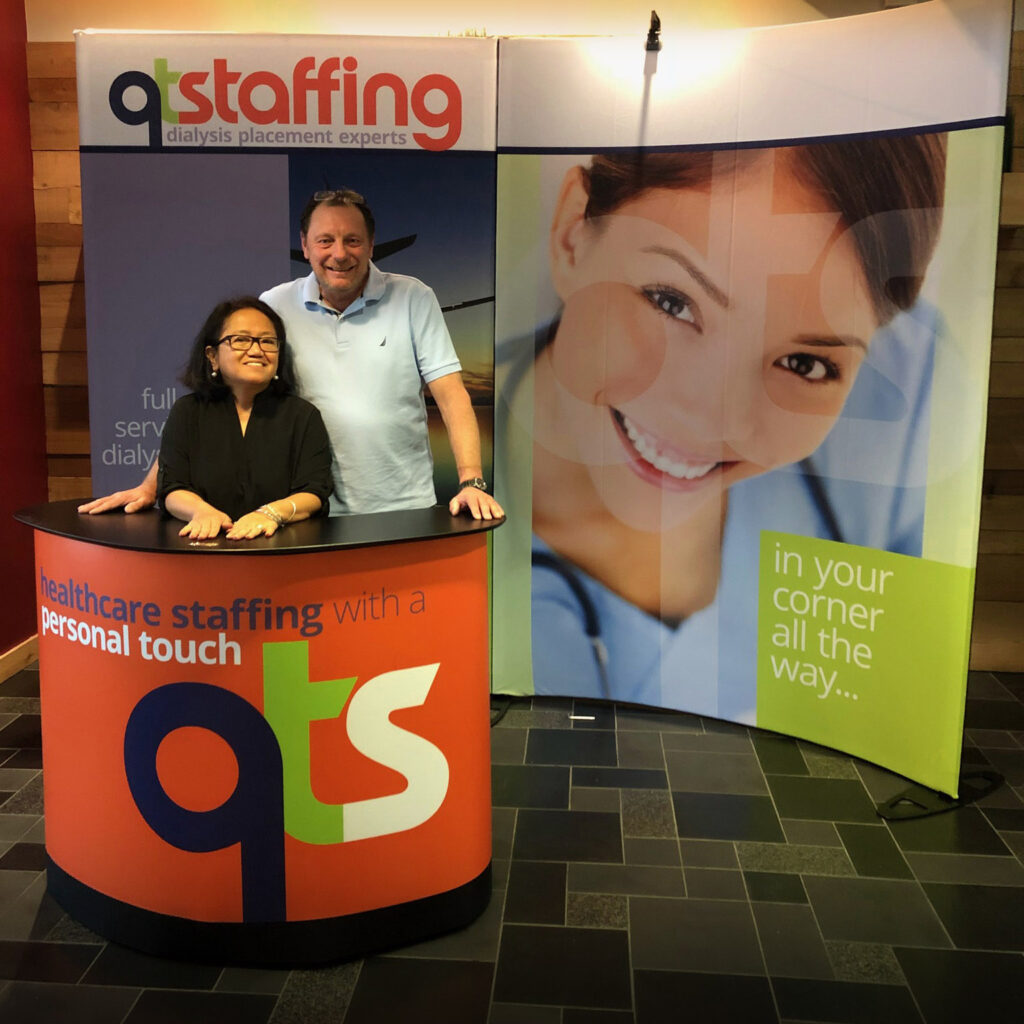 QT Staffing convention display