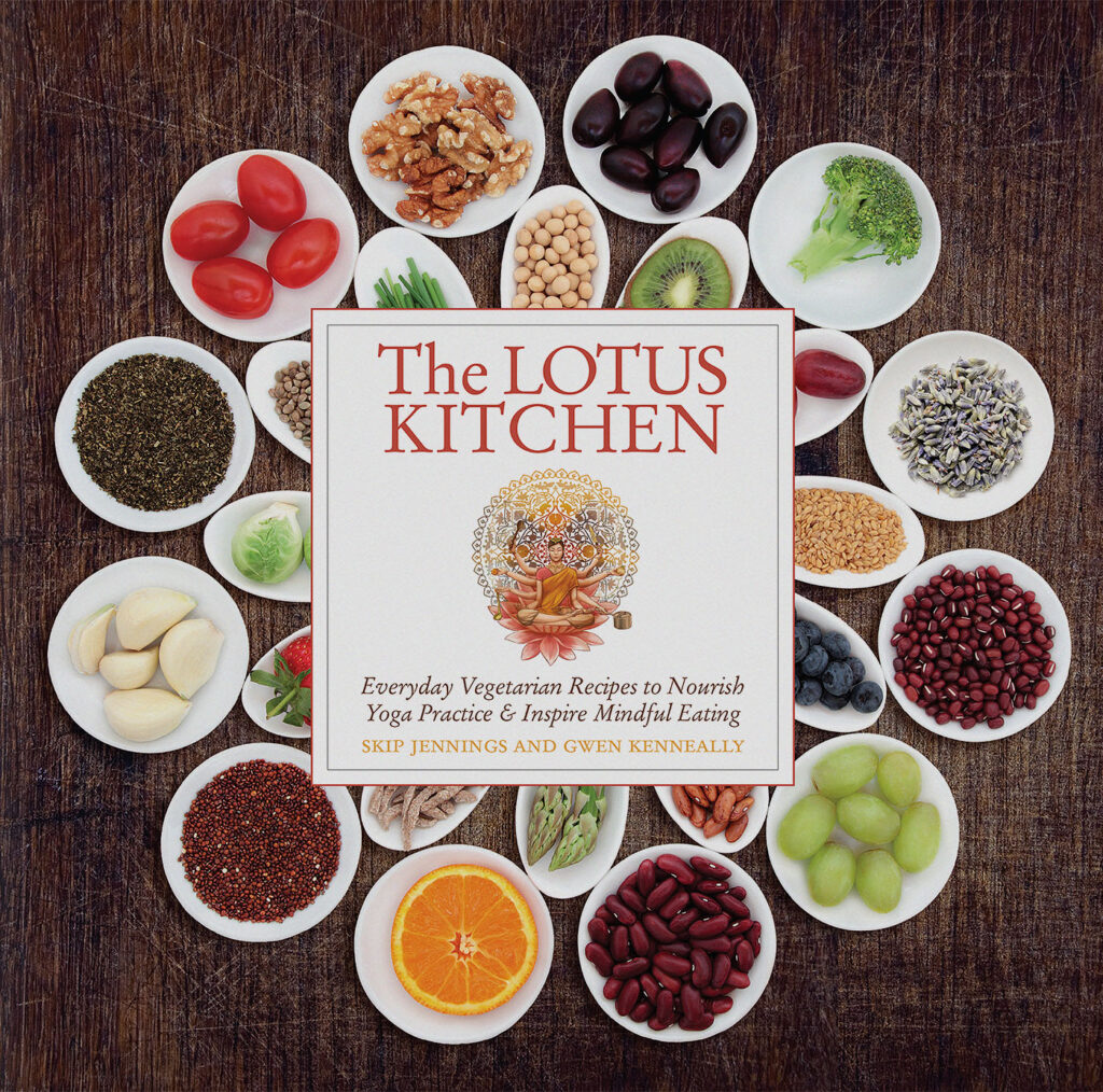 cookbook cover huqua press lotus kitchen everyday vegetarian recipes nourish yoga practice inspire mindful eating